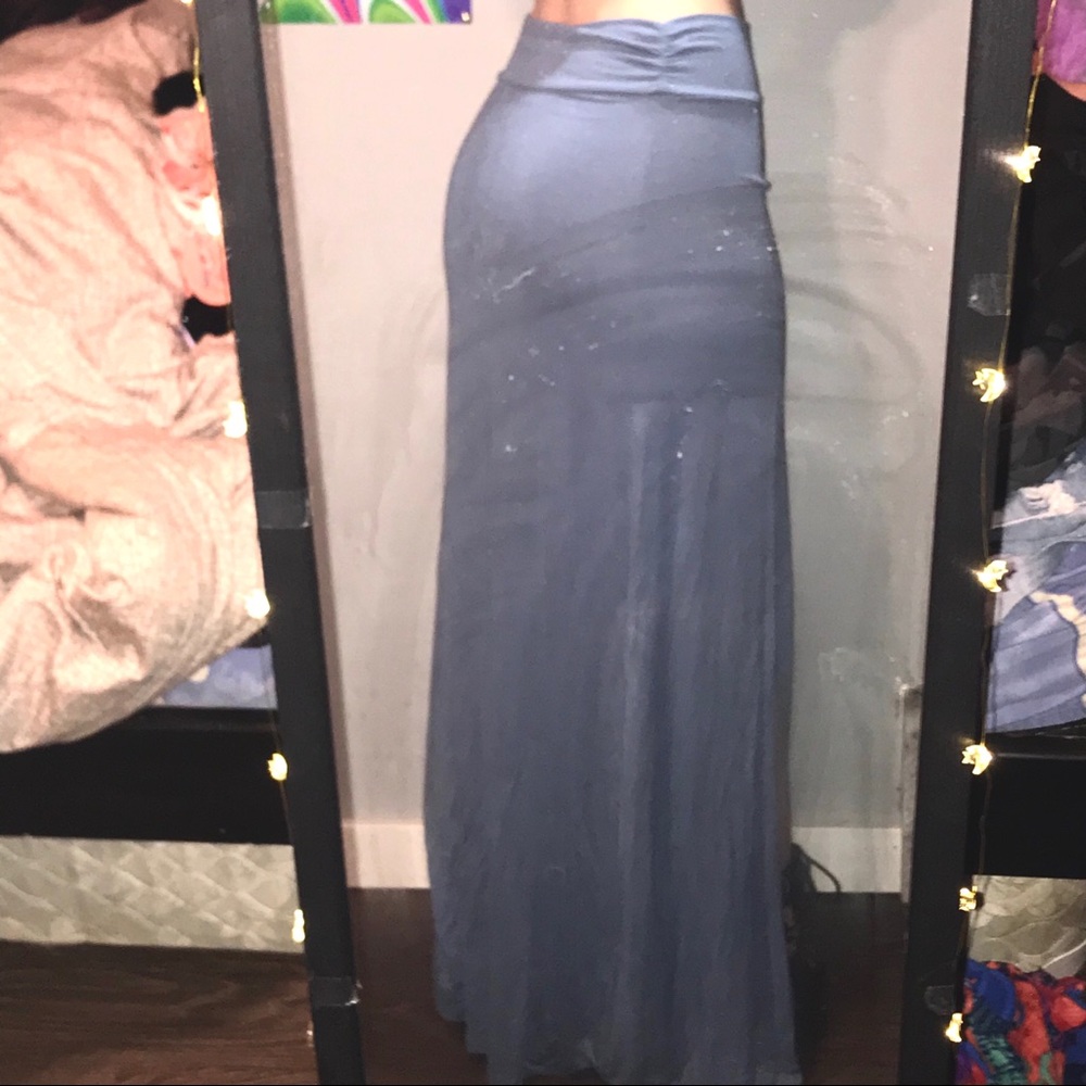 Long blue skirt
